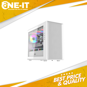 DarkFlash DB460M White Micro ATX Mini Tower Case Gaming Airflow 420mm GPU