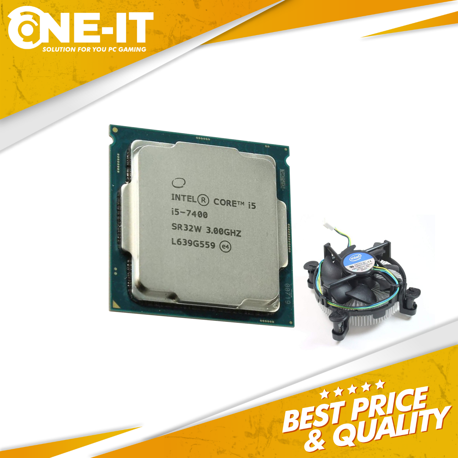 Processor Intel Core i5-7400 TRAY + Fan LGA1151 — 4C 3.5GHz Garansi 1 Tahun