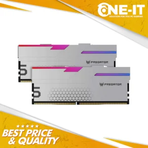 RAM Acer Predator Hermes RGB 32GB (2x16GB) DDR5 PC51200 6400MHz Silver