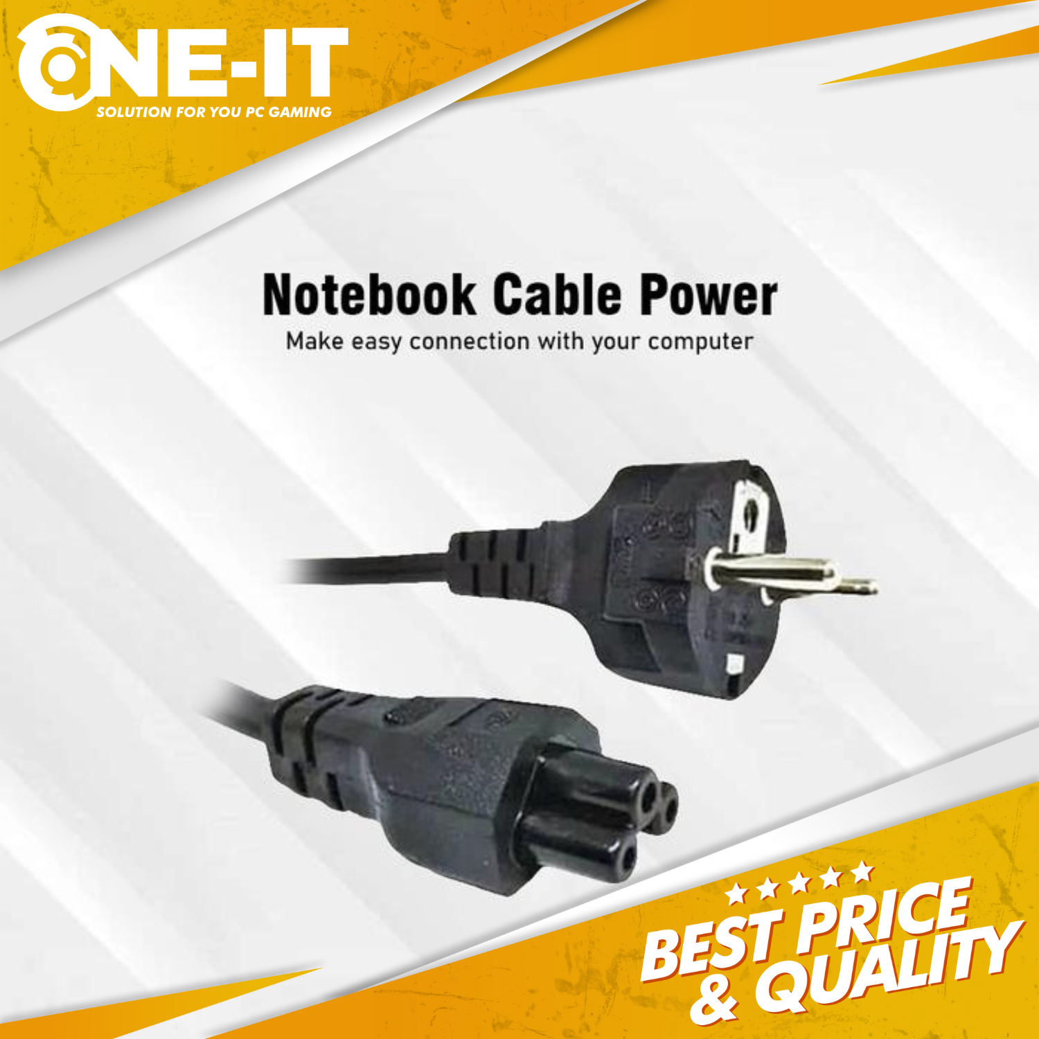 NYK Kabel Power Notebook 1.5 Meter 3 Pin Garansi Resmi 1 Tahun