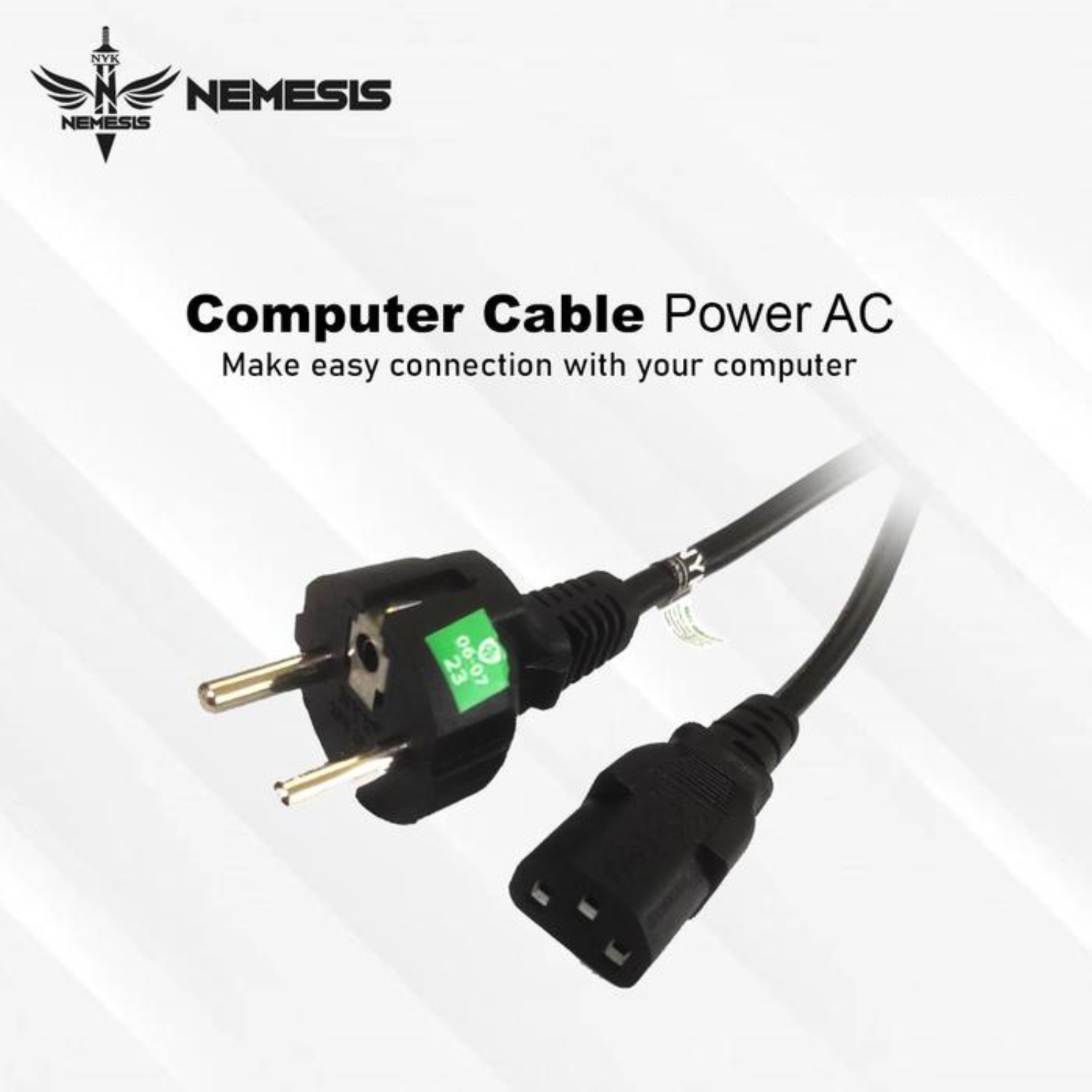 NYK Kabel Power PC & Monitor 1.5 Meter Kualitas Tebal & Awet - Gambar 2