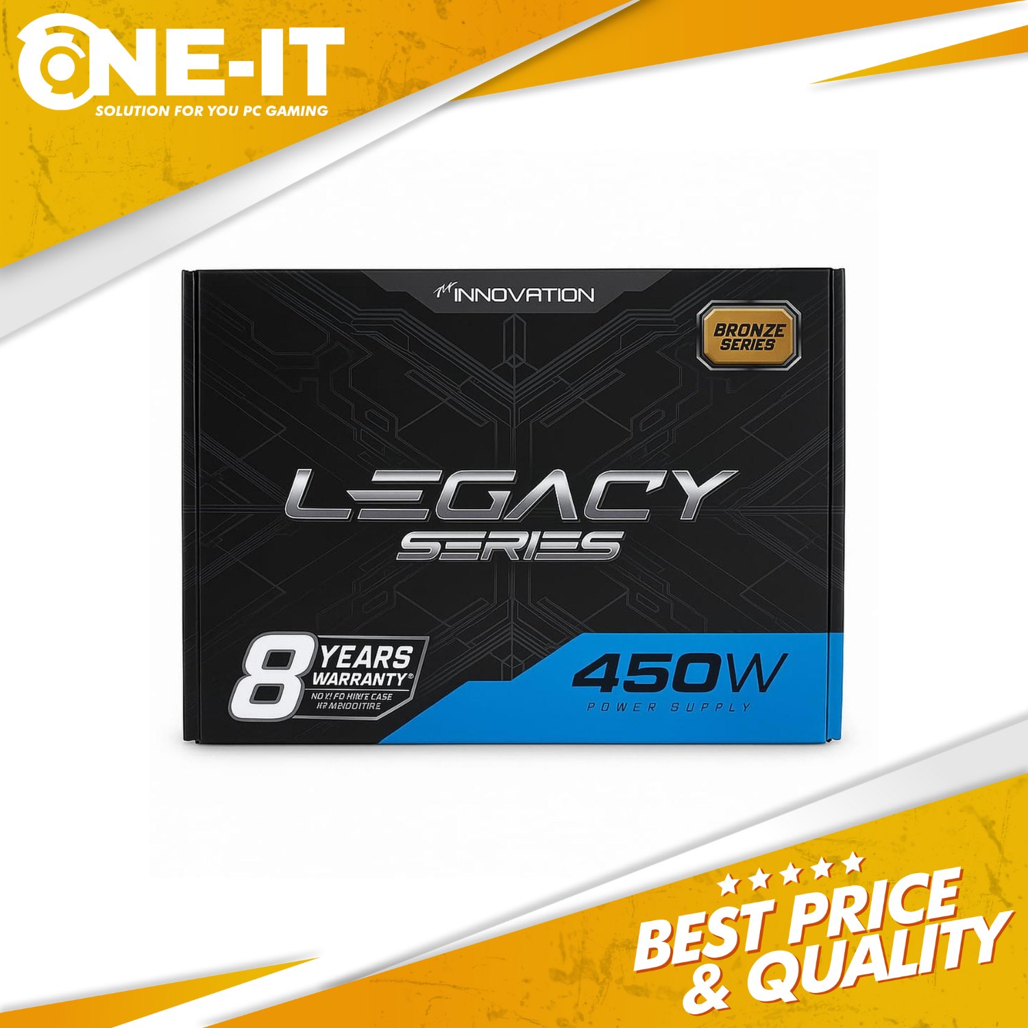 Power Supply INNOVATION 450W 80+ Bronze PSU PC Garansi 8 Tahun