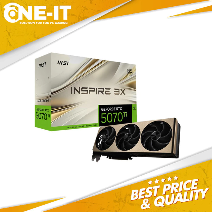 VGA MSI GeForce RTX 5070 Ti 16G INSPIRE 3X OC PLUS 16GB GDDR7