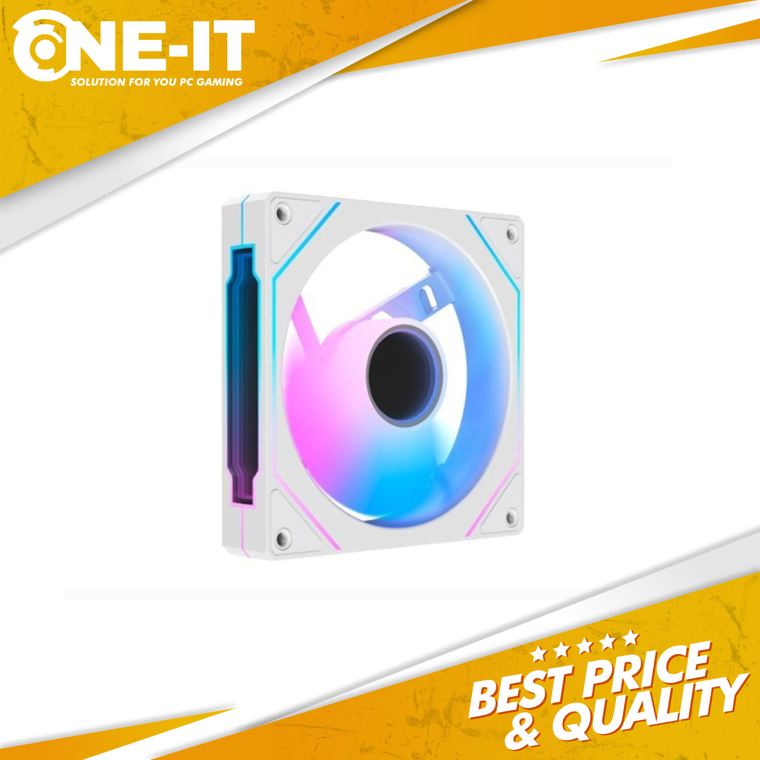 OCYPUS Gamma F12 ARGB 120mm PWM Fan Casing Gaming White