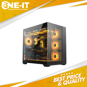 Case VenomRX Daemon S9 BTF Black ATX Mid Tower Tempered Glass Casing