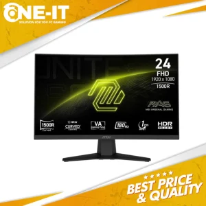 MONITOR MSI MAG 244C 24 Inch FHD VA 180Hz 1ms HOME OFFICE GAMING CURVED