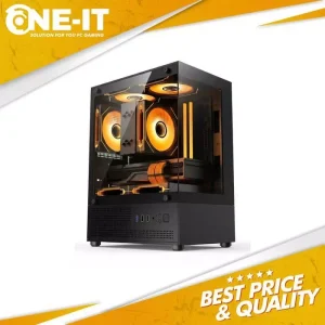 Infinity NOIR V2 Casing PC Mini Tower Micro-ATX Mini-ITX Tempered Glass Black