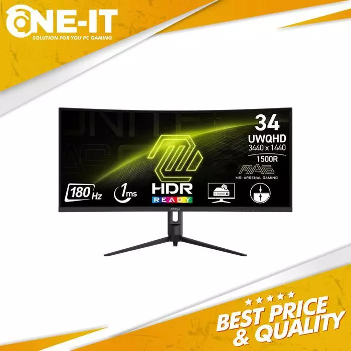 Monitor MSI MAG 342CQR E2 Gaming Curved 34 Inch UWQHD 180Hz 1ms VA