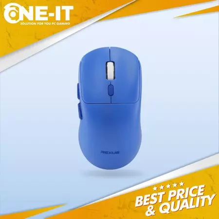 Rexus Xierra RX106 Blue Wireless Mouse Dual Mode Bluetooth 3200 DPI
