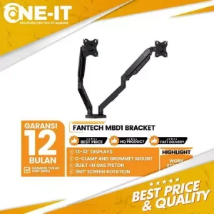 Fantech MBD1 Dual Monitor Arm Gas Spring 13-32 Inch VESA Bracket